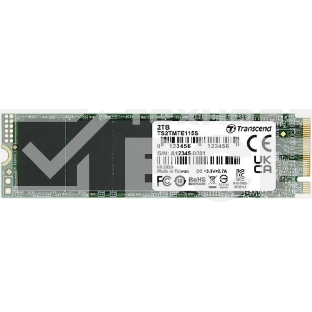 Накопитель SSD Transcend 115S, 2Tb, M.2 2280, PCIe, R/W 3200/1900