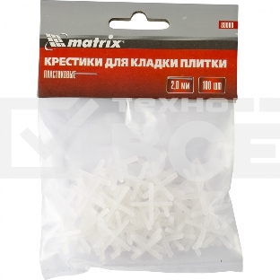 Крестики, 2,0 мм, для кладки плитки, 100 шт. Matrix
