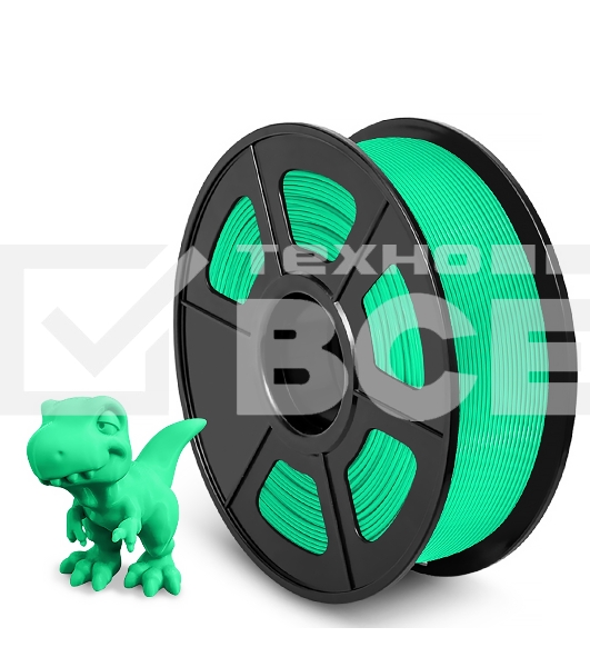 Филамент NVPRINT PLA+ Green для 3D печати диаметр 1.75мм  длина 330 метров  масса 1 кг