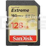 Флеш карта SD 128GB SanDisk SDXC Class 10 V30 UHS-I U3 Extreme 180MB/s, фото2