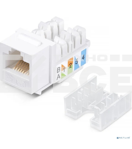 Модуль универсальный Cabeus, keystone, 1хRJ45(8P8C), 90°, кат. 5е, неэкр., белый
