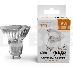 Лампа светодиодная Gauss Basic 8Вт цок.:GU10 софит св.свеч.теп.св./дневн. (упак.:10шт) (10106182), фото2