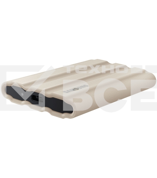 Внешние HDD и SSD/ Samsung External SSD T7 Shield, 1TB, Type C-to-C/A, USB 3.2 Gen2, R/W 1050/1000MB/s, IP65, 88x59x13mm, 98g, Beige (12 мес.)