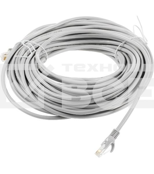 Патч-корд Premier PP12-20M 1000Гбит/с UTP 4 пары cat.5E CCA molded 20м серый RJ-45 (m)-RJ-45 (m)