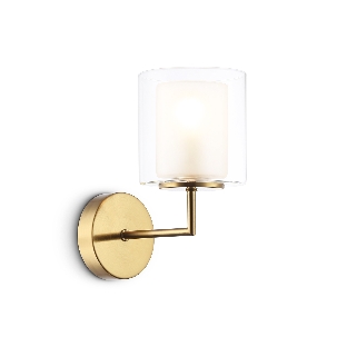 Настенный светильник Ambrella light LH56015 BS/FR латунь/белый матовый E14 max 40W 190*120*220