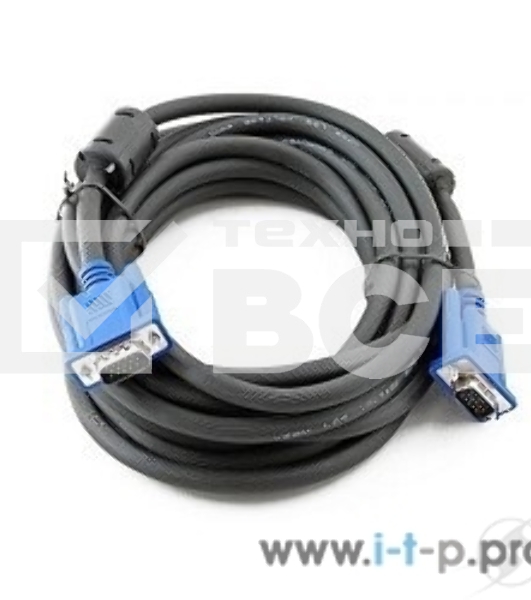 Кабель для монитора VGA (M) -) VGA (M), 1.8m, TV-COM (QCG341AD-1.8M), ферритовые кольца