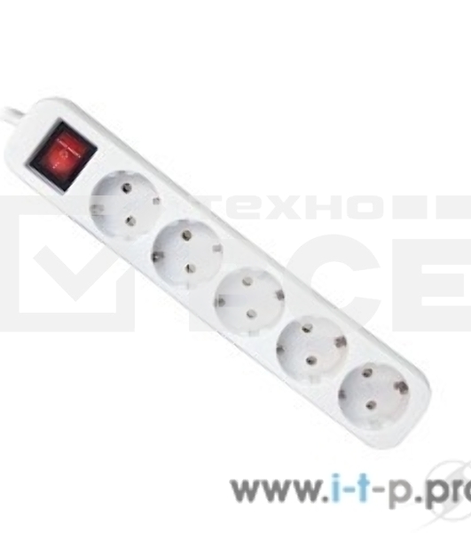 Удлинитель Defender S530 белый 3.0 м, 5 розеток 