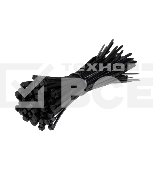Стяжка нейлоновая Exegate EX253856RUS неоткрывающаяся CV-300B, 300мм, упак. 100шт черная