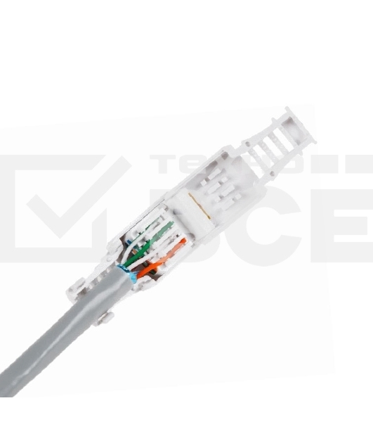 Штекер RJ-45 (8P8C) LK-8P8C быстрозажимной ручной кат. 5e и 6