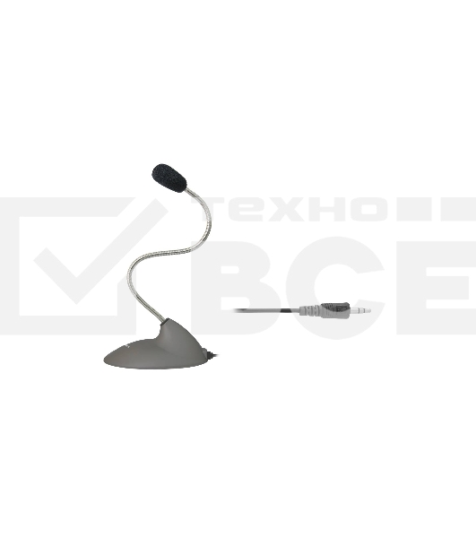 Микрофон компьютерный Defender MIC-111, серый, кабель 1,5 м