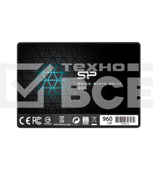 Накопитель SSD SiliconPower Slim S55, 960Gb, SATA, 2.5