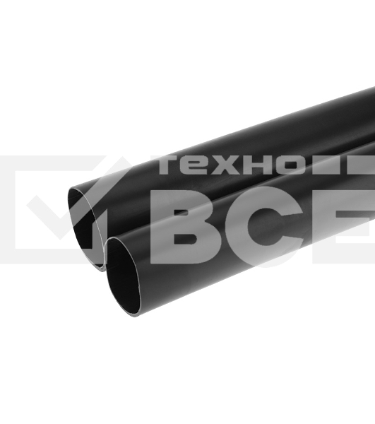 Термоусаживаемая трубка клеевая Rexant 51,0/8,5 мм, (6:1) черная, упак. 2 шт. по 1 м
