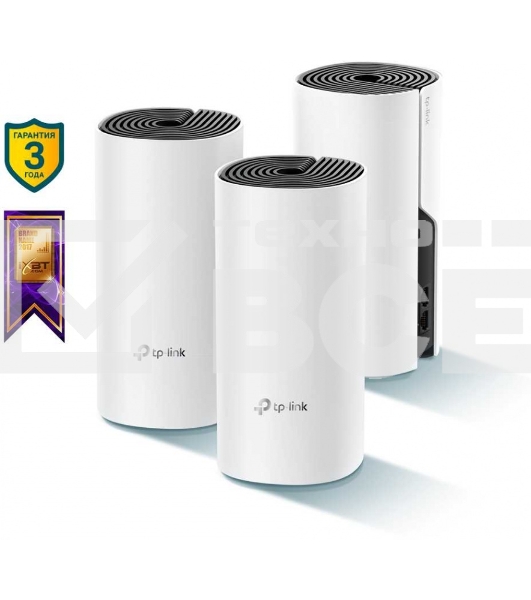 Бесшовный Mesh роутер TP-Link Deco M4 (DECO M4(3-PACK)) AC1200 10/100/1000BASE-TX (упак.:3шт)