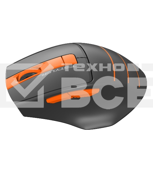 Мышь беспроводная A4Tech Fstyler FG30S серый/оранжевый, 2000 dpi, радиоканал, USB, кнопки - 6