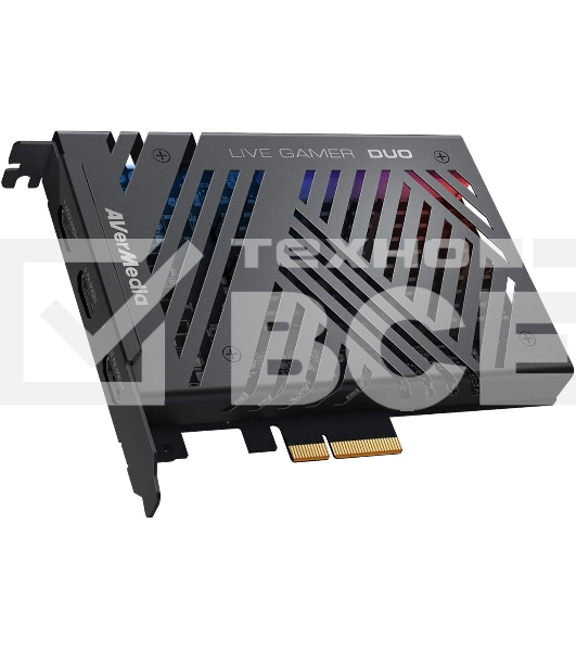 Плата видеозахвата внутренняя Avermedia Live Gamer DUO, PCI-Express x4 Gen 2, 2xHDMI, 2160p60 HDR, (GC573), RTL {}