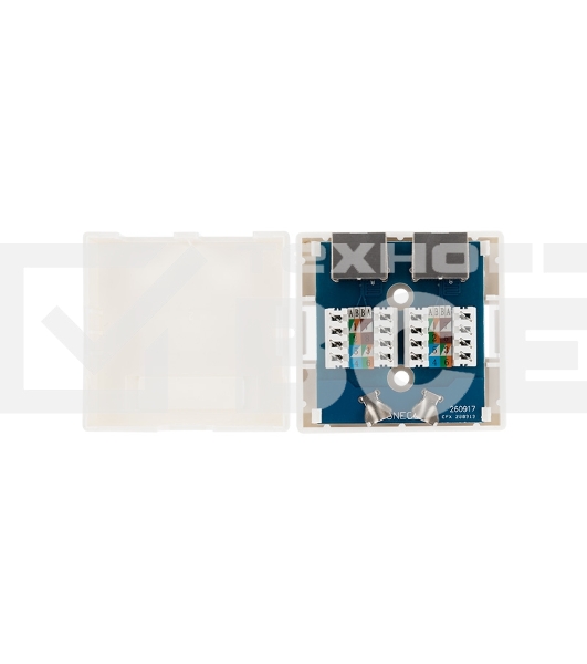 Рoзетка компьютерная внешняя, 2-порта RJ-45 (8P8C), FTP экранированная, категория 6, Rexant