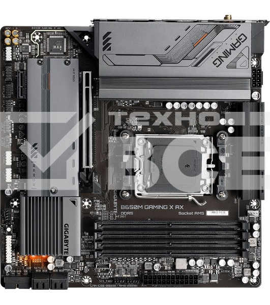 Материнская плата Gigabyte B650M GAMING X AX, AM5, AMD B650, 4xDDR5, 4xSATA, 3xM.2, 1xPCI-E 4.0 x16, 2xPCI-E 4.0 x1, 3xUSB-A 3.2 Gen 1, 1xUSB-C 3.2 Gen 2, 1x 2.5Gb LAN, 3x3.5 мм, 7.1, Micro-ATX