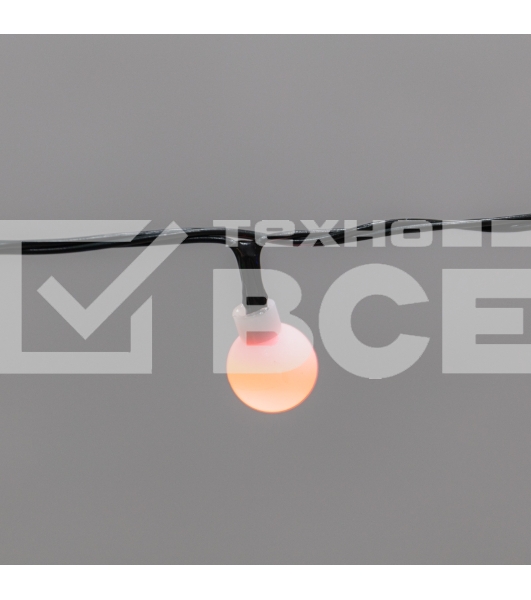 Гирлянда светодиодная Шарики 5м, 20LED, IP20, зеленый провод, свечение мульти (RG/RB), мигание, 230В NEON-NIGHT