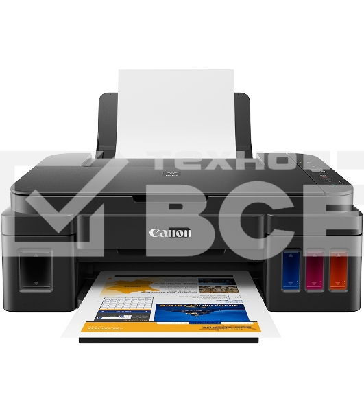МФУ струйный Canon PIXMA G2410 (2313C009), A4, цветной, печ. 8.8 стр/мин (ч/б) 5 стр/мин (цвет), скан. до 19 стр/мин., 1200 x 4800 dpi (принтер) 1200x600dpi (сканер), USB