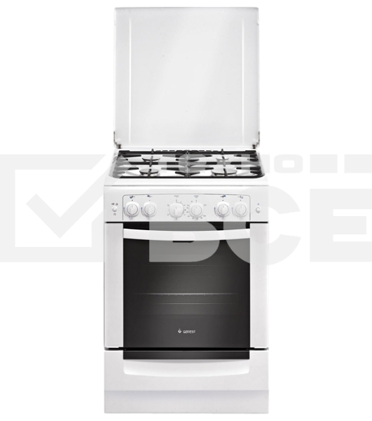 Плита газовая Gefest ПГ 6100-02 белый, конфорок 4 шт, духовка 52 л, 60 см x 85 см x 60 см