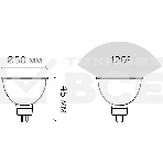 Лампа светодиодная Gauss 101505305 5Вт цок.:GU5.3 рефлек. 220B 6500K св.свеч.бел.хол. (упак.:10шт), фото7