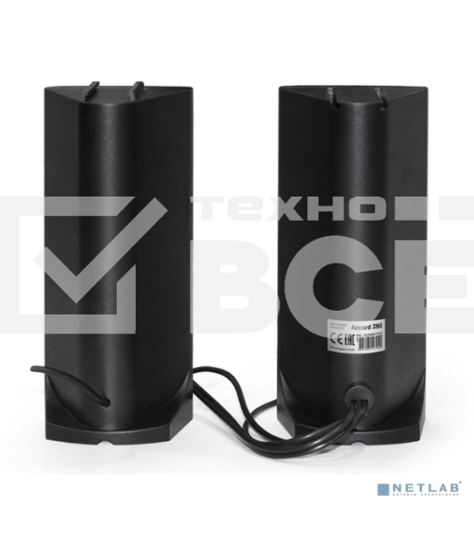 Саундбар-акустическая система 2.0 ExeGate EX289681RUS Accord 280 питание USB, Bluetooth, 2х3Вт (6Вт RMS), 60-20000Гц,черный, RGB подсветка