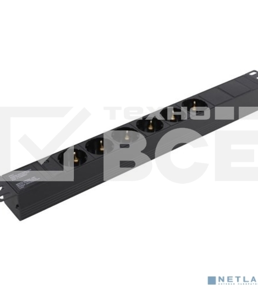 Блок розеток горизонтальный ExeGate ServerPro PDU-19H601 Al-6S-C14, 19