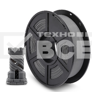 Филамент NVPRINT PLA+ Grey для 3D печати диаметр 1.75мм  длина 330 метров  масса 1 кг