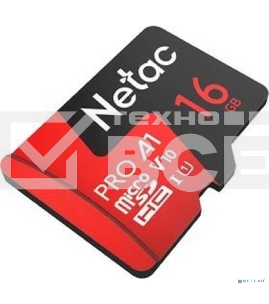 Флеш-накопитель NeTac Карта памяти Netac MicroSD card P500 Extreme Pro 16GB, retail version w/SD adapter