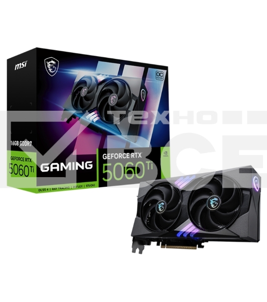Видеокарта MSI PCIE16 RTX 5060TI 16Gb RTX 5060 Ti 16G GAMING OC