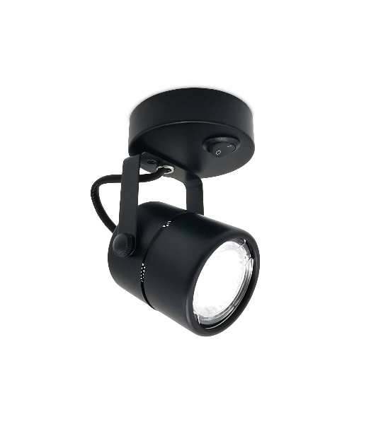 Накладной поворотный светильник Ambrella light TA102 BK черный GU10 D80*130*D60
