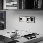Накладка для розетки HDMI (глянцевый никель), фото3