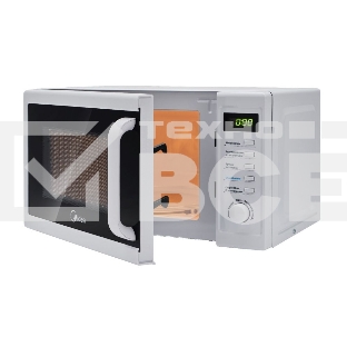 Микроволновая печь Midea AM820CUK-W белый, 20 л, 800 Вт, переключатели - поворотный механизм/кнопки