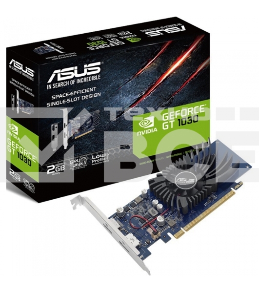 Видеокарта AsusGT1030-2G-BRK nVidia GeForce GT 1030 2048Mb 64bit GDDR5 1228/6008/HDMIx1/DPx1/HDCP PCI-Elow profile Ret