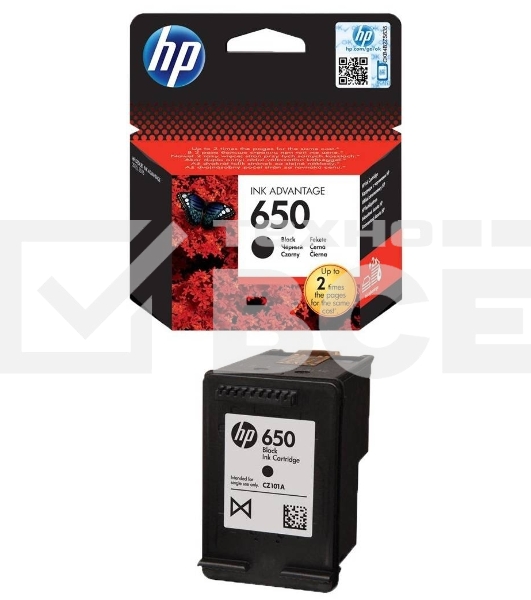Картридж струйный HP 650 CZ101AE черный для HP DJ IA 2515