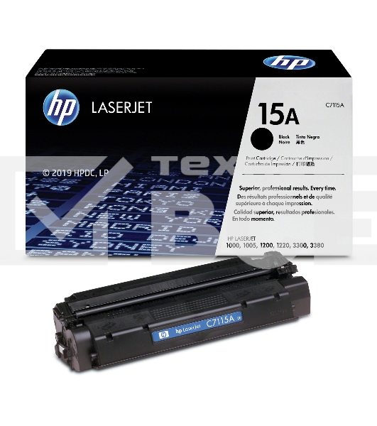 Картридж лазерный HP C7115A черный LJ 1000W/1200/1220/3300, (2500стр.)