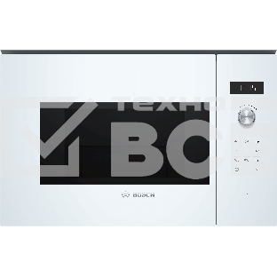 Микроволновая печь встраиваемая Bosch BFL524MW0 белый, 20 л, 800 Вт, переключатели - поворотный механизм/сенсор