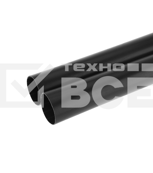 Термоусаживаемая трубка клеевая Rexant 33,0/5,5 мм, (6:1) черная, упаковка 2 шт. по 1 м
