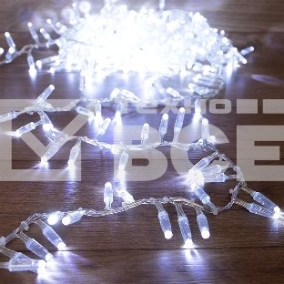 Гирлянда «Кластер» 10 м, 400 LED, прозрачный ПВХ, IP65, соединяемая, цвет свечения белый NEON-NIGHT