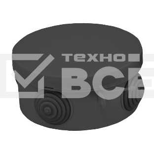 Коробка распаячная КМР-040-039 с крышкой 85х40 4 мембранных ввода IP54 черн. EKF plc-kmr-040-039-b