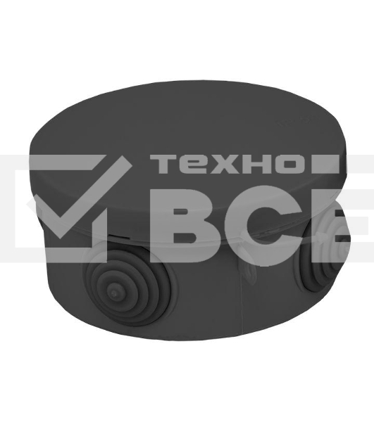 Коробка распаячная КМР-040-039 с крышкой 85х40 4 мембранных ввода IP54 черн. EKF plc-kmr-040-039-b