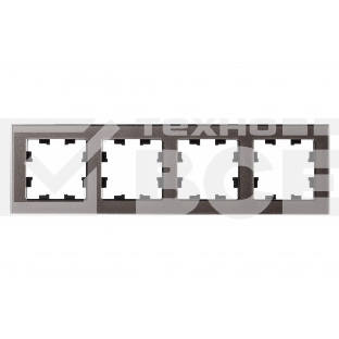 Рамка 4-м AtlasDesign Nature стекло мокко SchE ATN320604