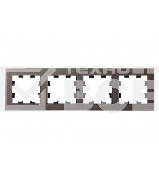 Рамка 4-м AtlasDesign Nature стекло мокко SchE ATN320604