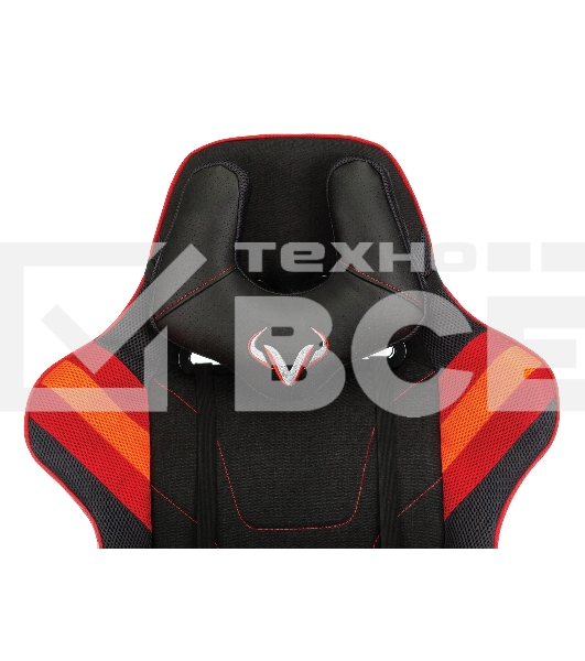 Кресло игровое Бюрократ VIKING 4 AERO RED две подушки черный/красный искусст.кожа/ткань