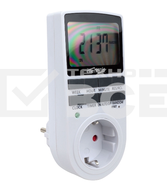 Таймер электрический Energenie EG-SST-01, LCD-дисплей 2,3″, белый