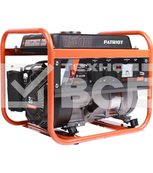 Электрогенератор бензиновый Patriot GRS 1500, 1.2 кВт, 62 дБ, 24 кг