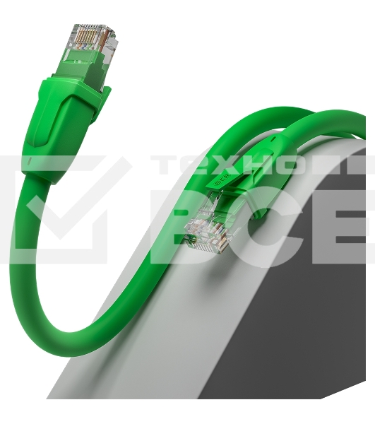 Патч-корд GCR прямой 1.5m UTP кат.6, зеленый, 24 AWG, ethernet high speed, RJ45, T568B, GCR-52386