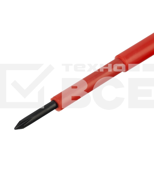 Отвертка диэлектрическая Сибртех PH0 х 75 мм, до 1000 В, двухкомпонентная рукоятка