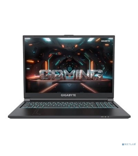 Ноутбук Gigabyte G6 Core i7 12650H 16Gb SSD512Gb NVIDIA GeForce RTX4060 8Gb 16' IPS FHD+ (1920x1200) Free DOS black WiFi BT Cam (KF-G3KZ853SD)