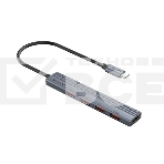 Концентратор Vention OTG USB 3.2 Gen 2 Type-C на 4 USB порта + USB-C PD Серый - 0.15м., фото11
